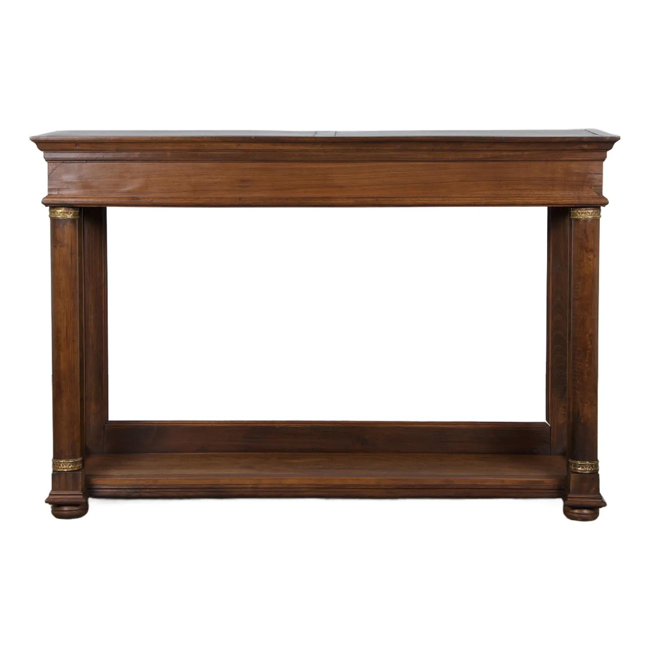 Antique French Empire Style Mahogany Console Table