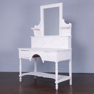 Antique Country French Provincial White Vanity image 5
