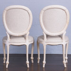 Napoleon III Style Faux Rope Painted Dining Chairs Set of 6 image 10