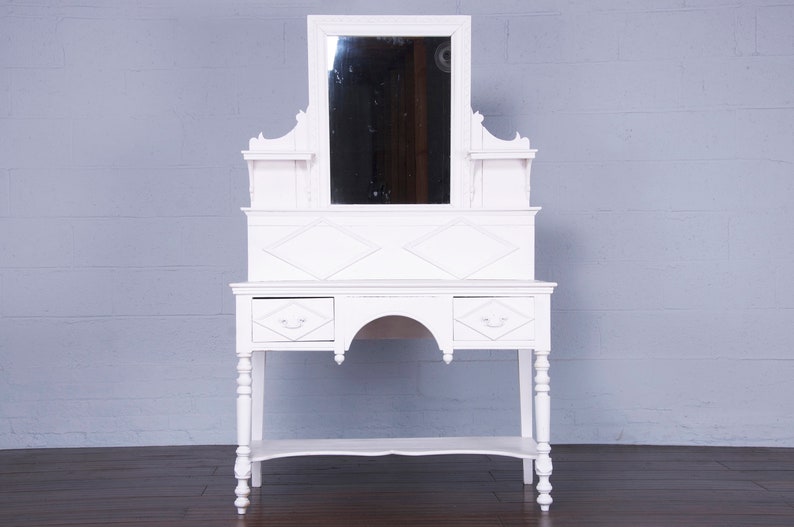 Antique Country French Provincial White Vanity image 2