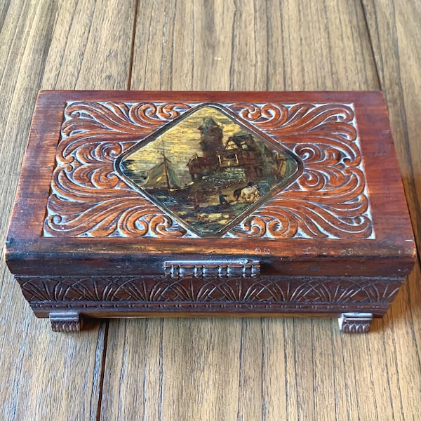 Antique Wood Box Etsy