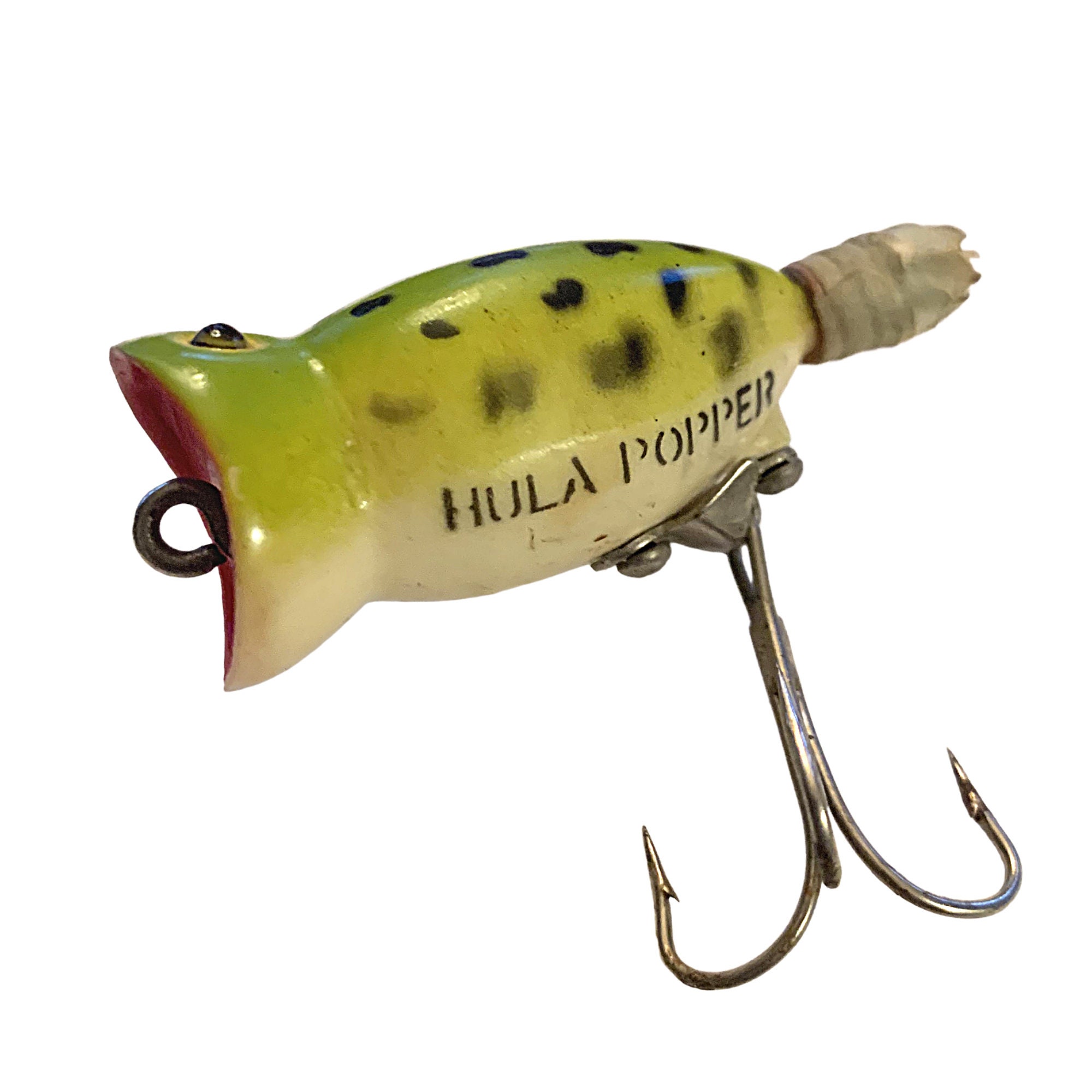 Vintage Fred Arbogast Hula Popper Fishing Lure, Bass Fishing