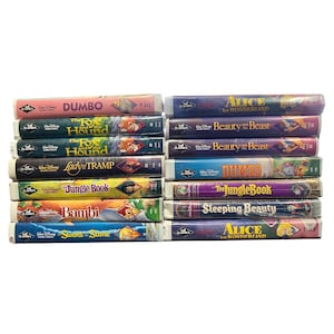 Classic Walt Disney Black Diamond Movies (2 UNOPENED) Jungle Book, Dumbo, Beauty and the Beast, Fox and Hound, Lady and the Tramp, Bambi