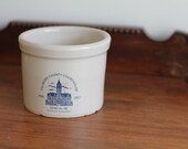 Small Stoneware Crock featuring Fillmore County Courthouse, Geneva, Nebraska