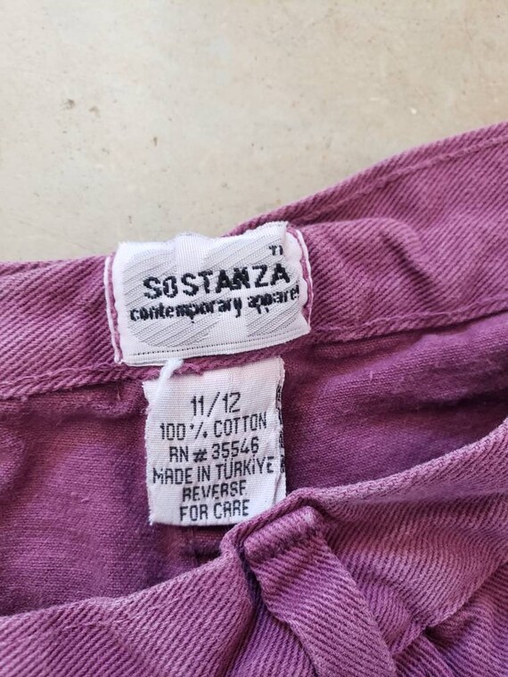 So Stanza Purple Button Up Jean Shorts - image 3