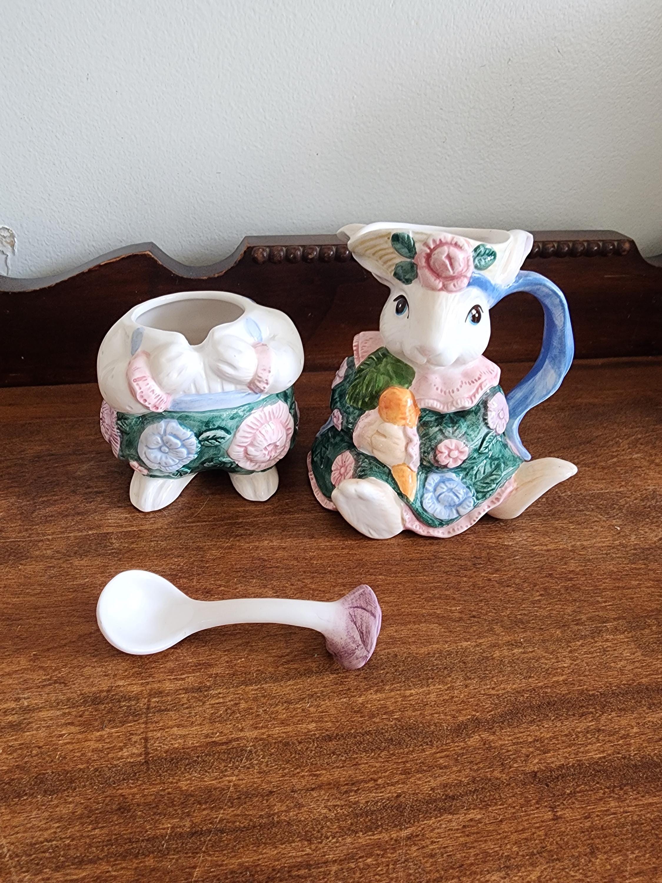 Fitz & Floyd Rabbit Creamer, Bottom of Sugar Bowl (missing Head