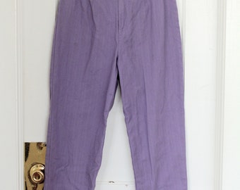 Vintage GW Jeans Co Women's Purple Lavender Pants, Hollywood Waist, Size 10
