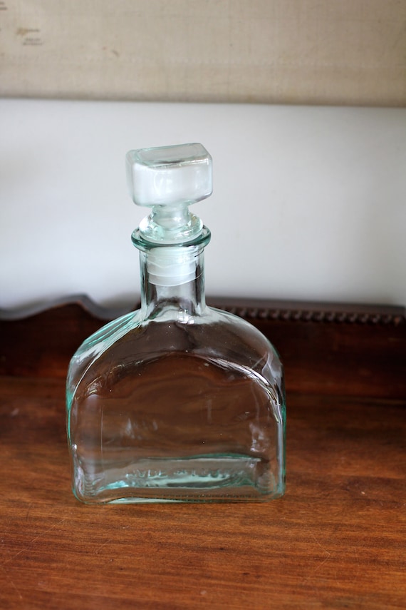 Thick Glass Decanter Made in Italy Etsy