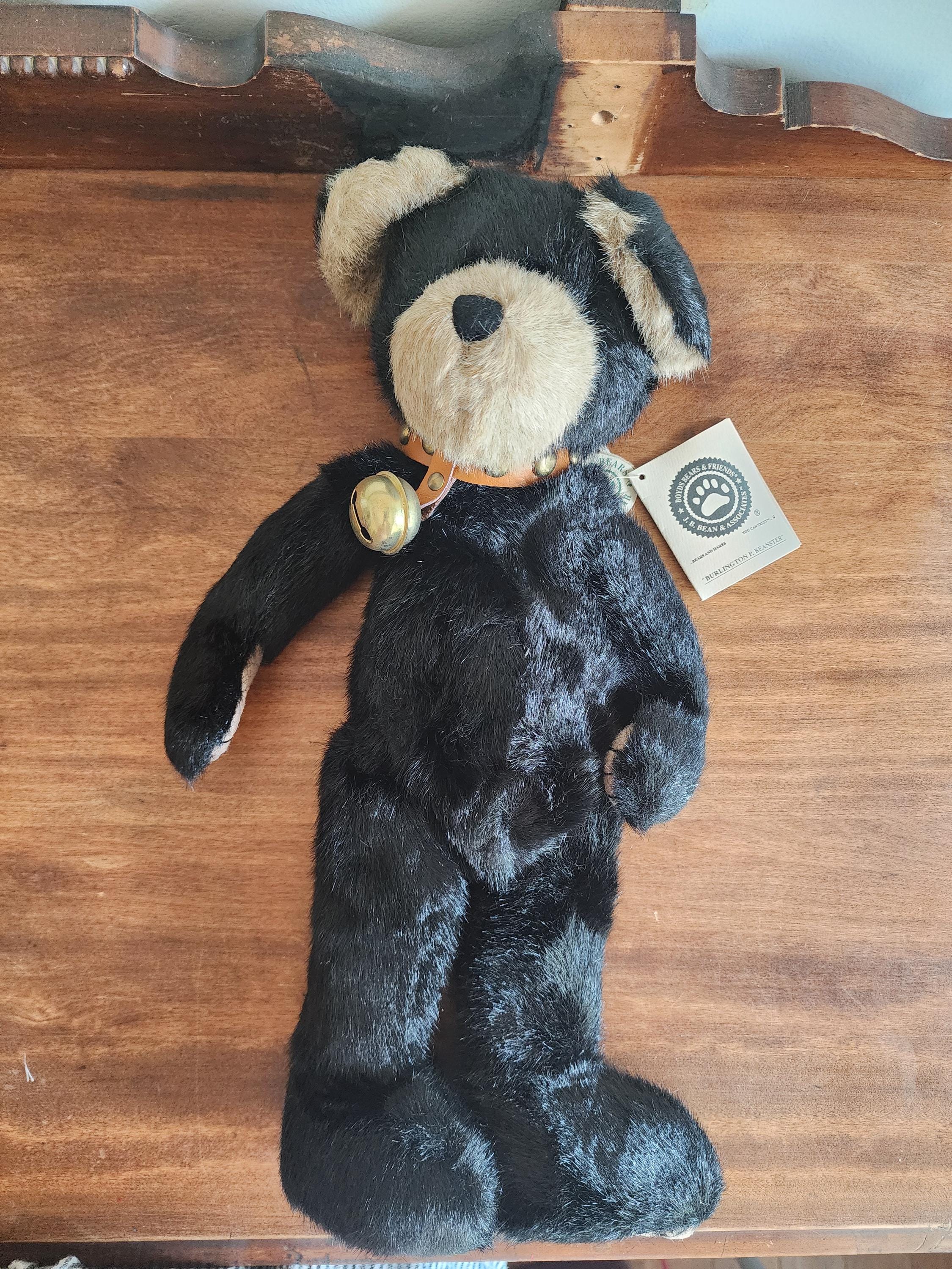 Boyds Bears Burlington P. Beanster Black Plush Bear With Bell