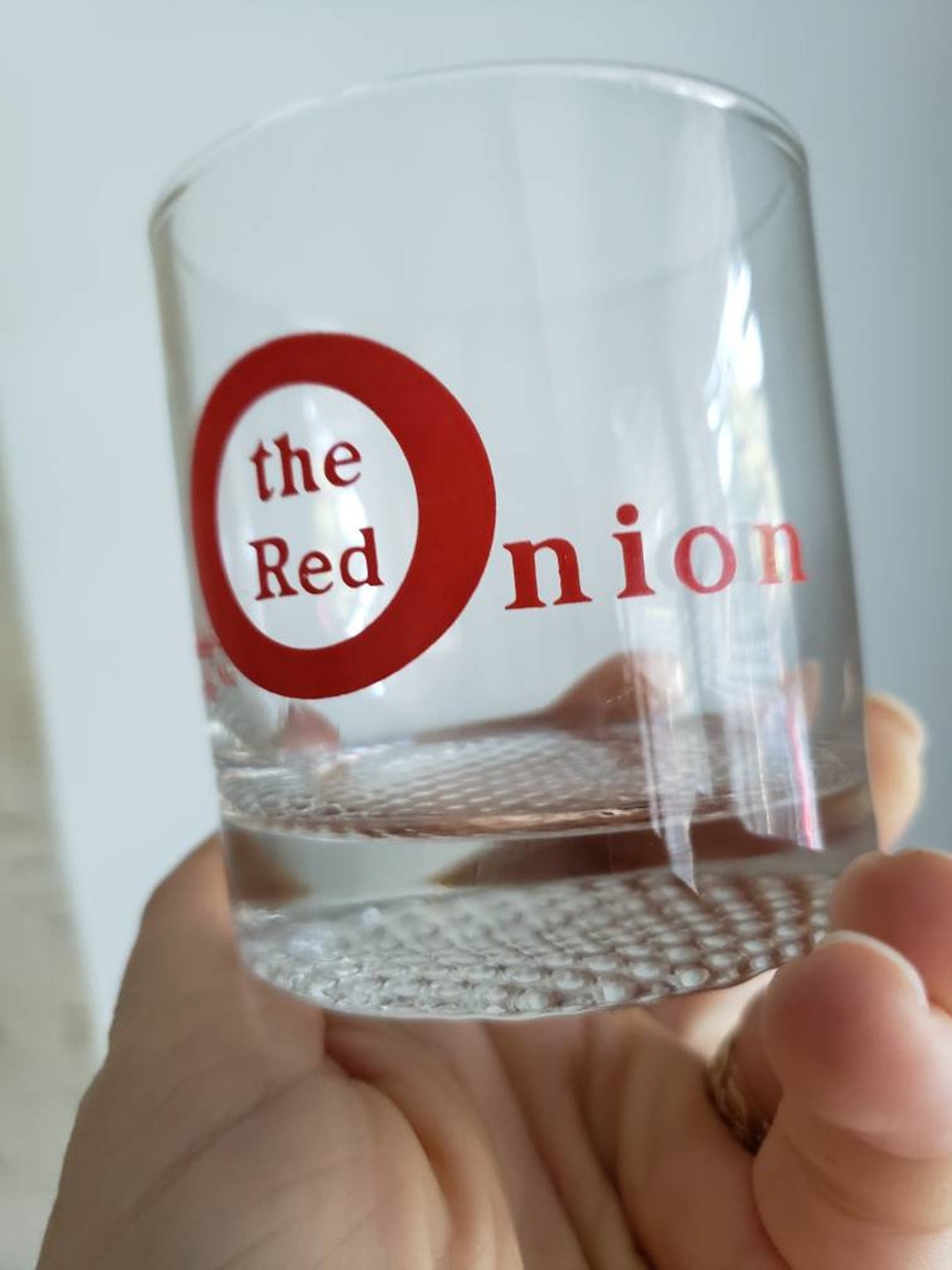 The Red Onion Whiskey Glasses Set of Two Etsy