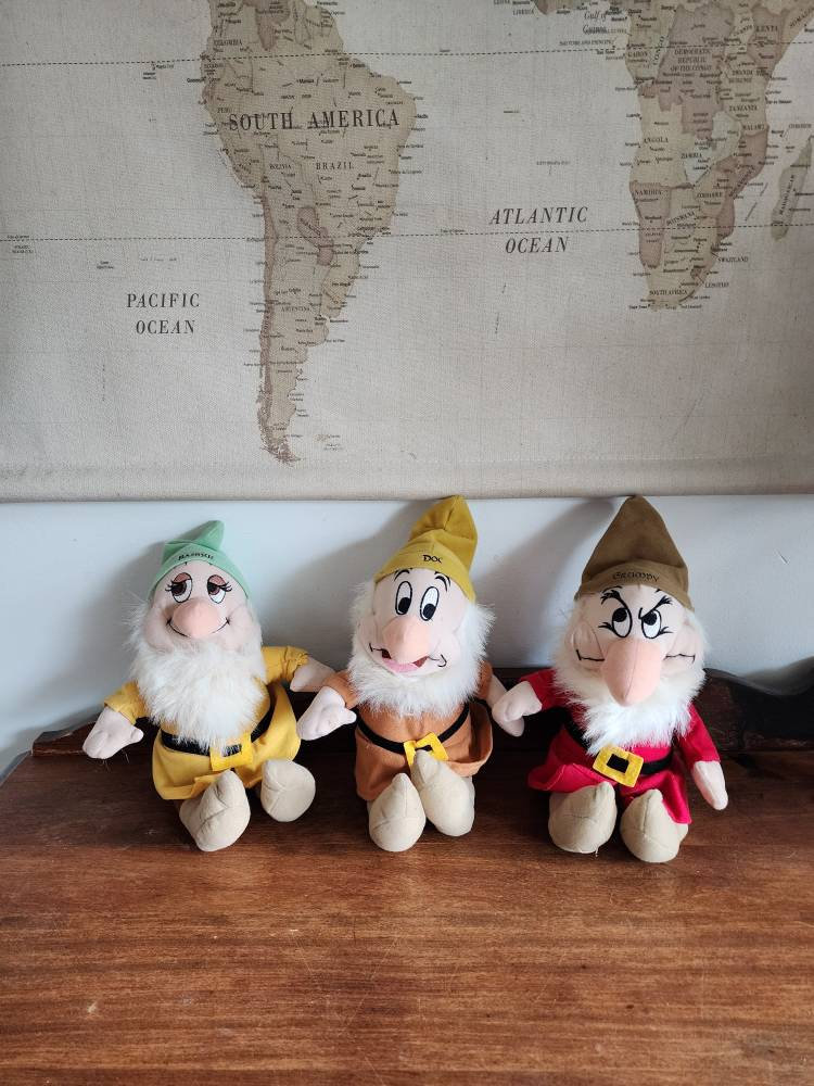 Plush Vintage Disney Snow White Dwarfs, Toy Factory - Etsy Norway