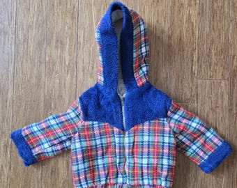 Children's Plaid Vintage Coat, 2T