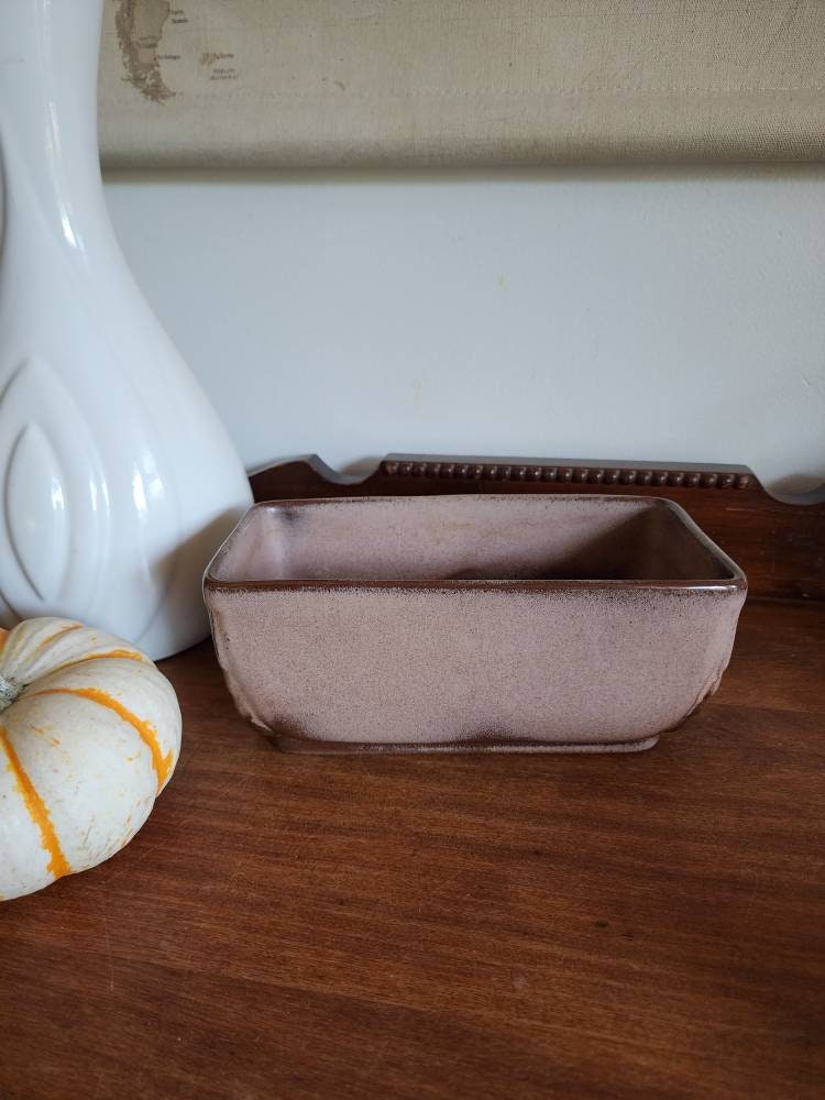 Jardinière rectangulaire en poterie Frankoma # 14, 8"