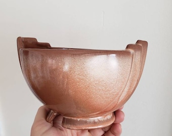 Frankoma Pottery Art Deco Vase in Brown
