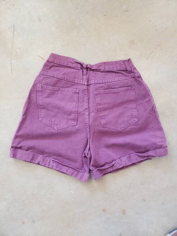 So Stanza Purple Button Up Jean Shorts - image 2