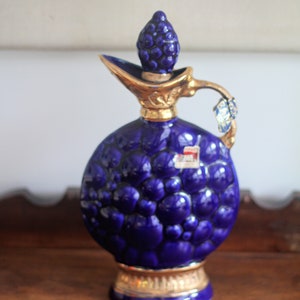 Jim Beam Grape Cluster Whiskey Bottle with Gold Accents, 1968