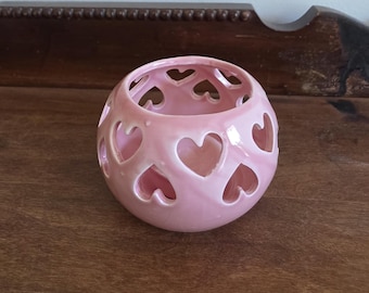 Vintage Romatic Heart Votive Holder