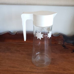 Mid-Century Atomic Orange or White Juice or Tea Pitcher by Anchor Hocking