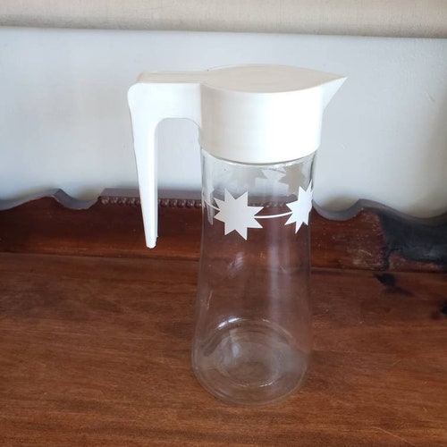 Mid-Century Atomic Orange or White Juice or Tea Pitcher by Anchor Hocking