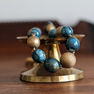 Vintage Dauplaise Necklace in Blue and Gold