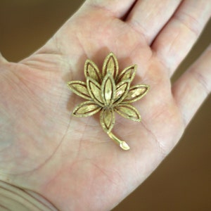 Gold Floral Brooch