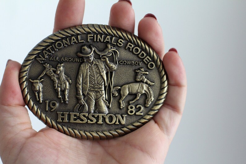 1989 Hesston National Finals Rodeo Belt Buckle Adult /& Youth FREE SHIPPING!