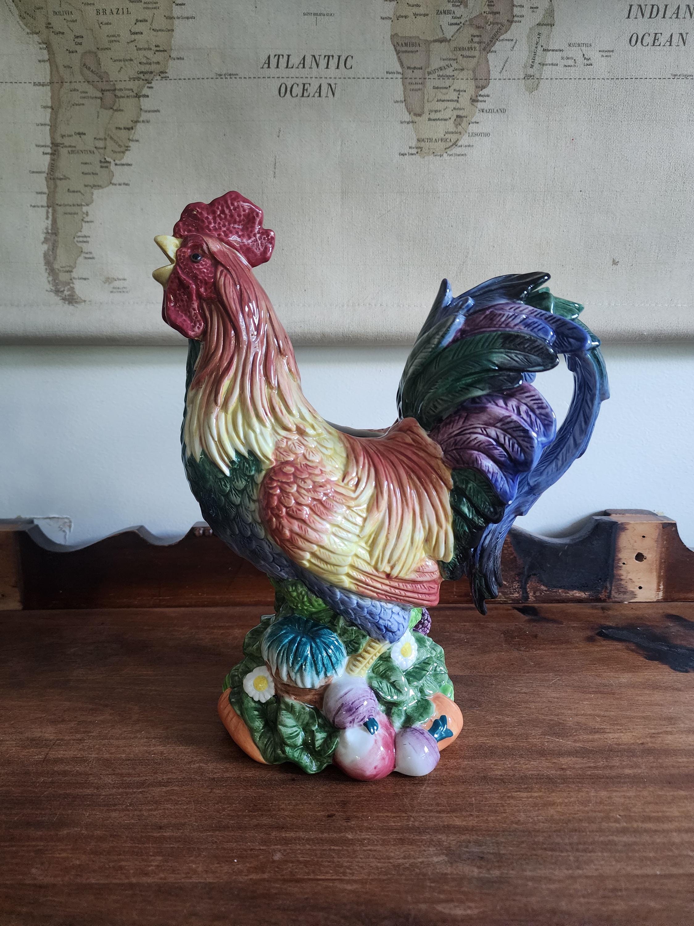 希少　MASTER CERAMICS The RUFF 陶器フィギュア Fitz & Floyd Coq Du Village Rooster Pitcher - Etsy