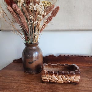 McCoy USA Pottery Brown Stone Planter