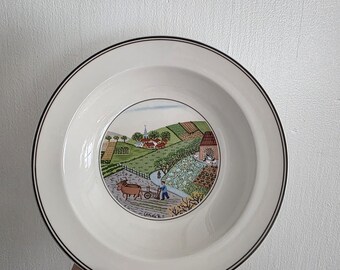 Villeroy & Boch Design Naif Bowl, Small Rural Village Farm Scene