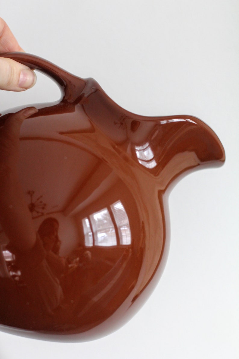Vintage Hall Pitcher 633 Brown and Round Etsy