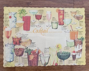 Vintage Cocktail Menu