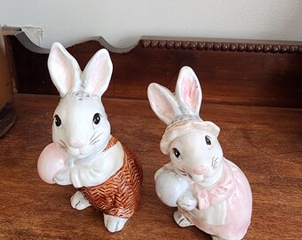 Fitz & Floyd Rabbit Salt and Pepper Shakers - Etsy