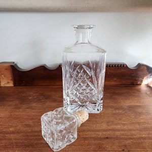 Vintage Beveled Glass Decanter