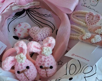 13 pezzi di accessori per capelli per ragazze, fermagli per capelli, fasce per capelli, fermagli per capelli per neonate e bambine, fermagli a fiocco, accessori a forma di cuore, cerchietto per capelli arcobaleno per neonate