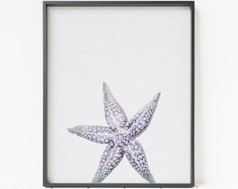 starfish print, starfish decor, sea star print, sea star decor, starfish wall art, ocean decor, minimalist animal art