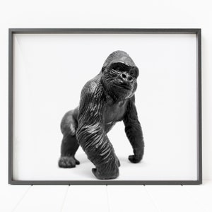 gorilla print, gorilla decor, printable wall art, zoo animal art, ape print, monkey print