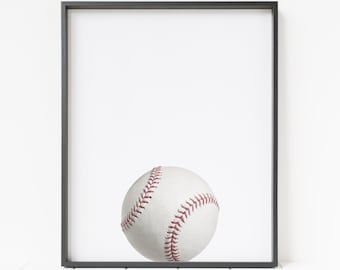 baseball print, baseball wall art, sports decor, baseball decor, minimalist baseball wall decor, color ball print