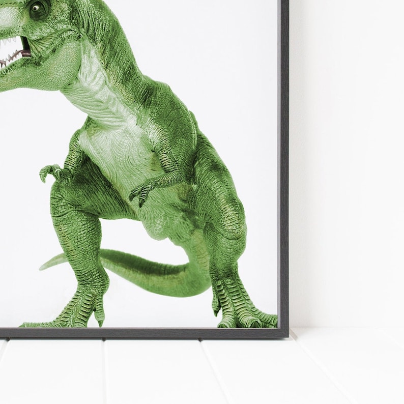 T Rex Print Tyrannosaurus Rex Printable Wall Art Bright Etsy