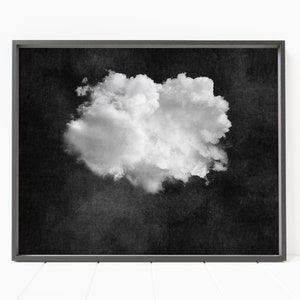 cloud print, dark cloud wall art, moody cloud wall decor