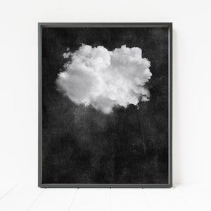 cloud print, cloud decor, moody cloud wall art, cloud photography, minimalist cloud