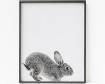 bunny wall art, rabbit print, nursery decor, PRINTABLE wall art, woodland nursery decor