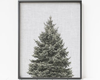 Christmas Tree Print, holiday tree, evergreen tree print, tree wall art, Christmas tree decor