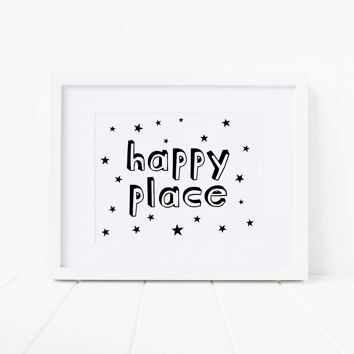 Happy Place Printable art nursery decor kids room decor | Etsy