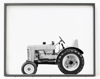 tractor print, tractor wall art, nursery decor, farm print, vehicle print