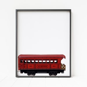 caboose print, trein kunst aan de muur, spoorweg decor, trein kinderkamer kunst, speelkamer decor, trein auto print