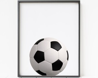 soccer ball print, soccer decor, sports decor, soccer wall art, printable soccer art