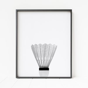 birdie print, shuttlecock print, badminton print, badminton wall decor, sports decor, sports wall art