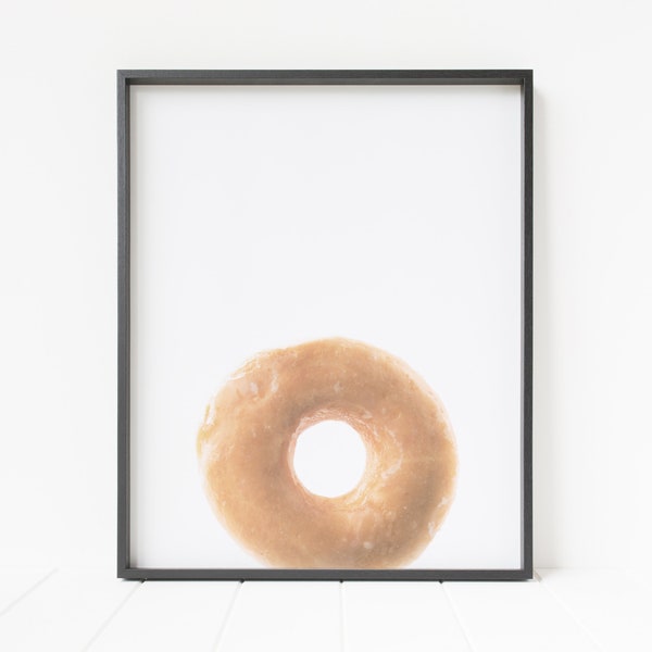 doughnut print, glazed donut print, dessert wall art, children's room art