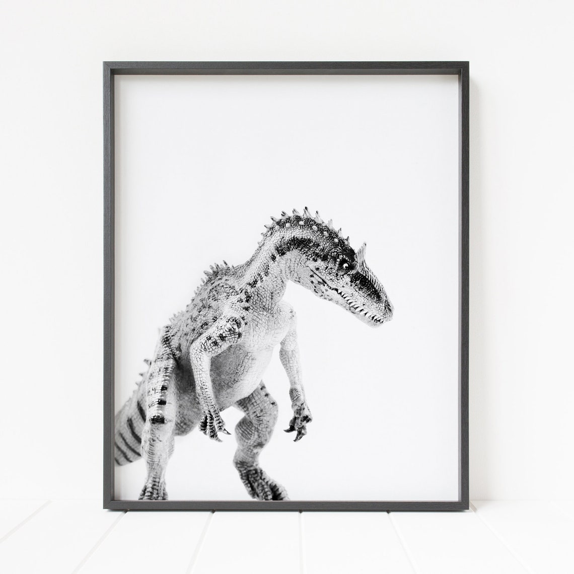 Dinosaur Print Black and White Dinosaur Wall Art Nursery - Etsy