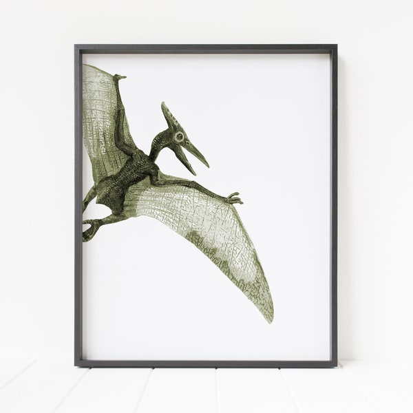 pterosaur print, pterodactyl print, dinosaur print, dinosaur decor, dinosaur wall art
